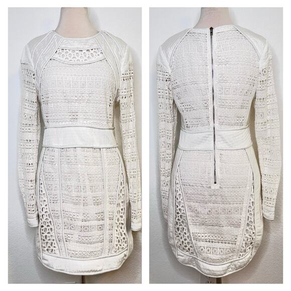 Asilio Womens Back With A Vengeance Size *XS* White Crochet Lace Bride Wedding - Picture 4 of 16